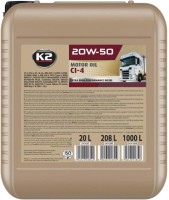 Купити моторне мастило K2 Motor Oil 20W-50 CI-4 20L за ціною від 3504 грн.