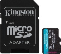 Купити карта пам'яті Kingston microSDXC Canvas Go! Plus Gen4 (512Gb + Adapter) за ціною від 2283 грн.