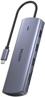 Купити кардридер / USB-хаб Unitek 9-in-1 USB-C Hub with Dual Display, Dual Card Reader and 100W PD за ціною від 2870 грн.