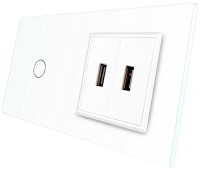 Купити розетка Livolo VL-C701/2USB-11 за ціною від 2632 грн.