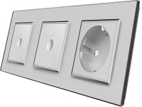 Купити розетка Livolo VL-C7FC1/FC1/FCTC16A-6IP за ціною від 1996 грн.