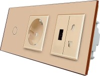 Купить розетка Livolo VL-C701SC1EU1USBC1A-13: цена от 2586 грн.