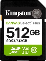 Купити карта пам'яті Kingston SD Canvas Select Plus Gen3 (512Gb) за ціною від 2018 грн.