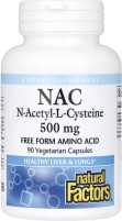 Купити амінокислоти Natural Factors N-Acetyl-L-Cysteine 500 mg (90 cap) за ціною від 1338 грн.