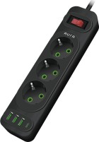 Купить мережевий фільтр / подовжувач Aura AUEMFP33PD2MB: цена от 419 грн.