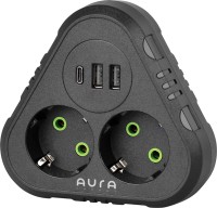 Купить мережевий фільтр / подовжувач Aura AUEMFP23PDB: цена от 439 грн.