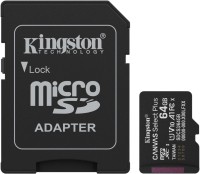 Купити карта пам'яті Kingston microSD Canvas Select Plus Gen3 (64Gb) за ціною від 226 грн.
