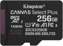 Купити карта пам'яті Kingston microSD Canvas Select Plus Gen3 (256Gb w/o Adapter) за ціною від 939 грн.