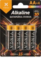 Купити акумулятор / батарейка Vinga 4xAA Alkaline за ціною від 79 грн.