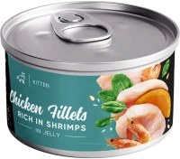 Купити корм для кішок Savory Kitten Chicken/Shrimps in Jelly 70 g за ціною від 58 грн.