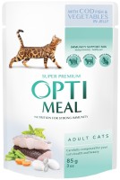 Купити корм для кішок Optimeal Adult Cod Fish with Vegetables in Jelly 85 g за ціною від 38 грн.