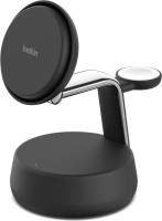 Купити зарядний пристрій Belkin UltraCharge Pro 3-in-1 Magnetic Charging Dock Qi2 25W за ціною від 4999 грн.