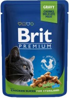 Купить корм для кішок Brit Premium Sterilised Chicken Pouch 100 g: цена от 768 грн.