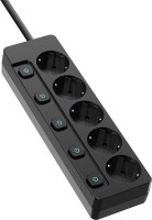 Купить мережевий фільтр / подовжувач ColorWay CW-PSEA55SBK: цена от 469 грн.