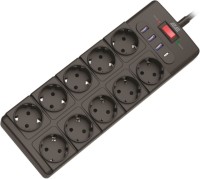 Купити мережевий фільтр / подовжувач 2E SP10M3USBBK за ціною від 1200 грн.