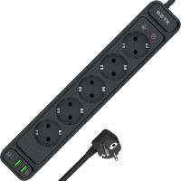 Купити мережевий фільтр / подовжувач RZTK Power Strip Pro 5+2 USB-A+USB-C за ціною від 619 грн.