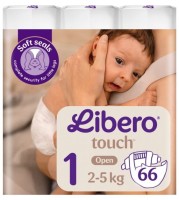 Купити підгузки Libero Touch Open 1 (/ 66 pcs) за ціною від 750 грн.