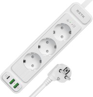 Купить мережевий фільтр / подовжувач RZTK Power Strip Pro 3+2 USB-A+USB-C: цена от 599 грн.