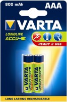 Купити акумулятор / батарейка Varta LongLife 2xAAA 800 mAh  за ціною від 507 грн.