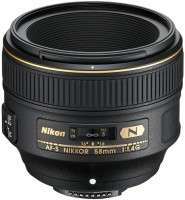 Купити об'єктив Nikon 58mm f/1.4G AF-S Nikkor  за ціною від 55990 грн.