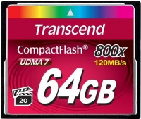 Купити карта пам'яті Transcend CompactFlash 800x (64Gb) за ціною від 1885 грн.