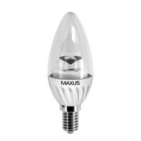 Купити лампочка Maxus 1-LED-280 C37 CL-C 4W 4100K E14 AP  за ціною від 8535 грн.