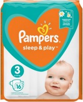Купить подгузники Pampers Sleep and Play 3 (/ 16 pcs) по цене от 65 грн.