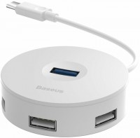 Купити кардридер / USB-хаб BASEUS Round Box USB-C to USB 3.0 and 2xUSB 2.0  за ціною від 335 грн.