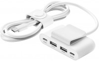 Купити кардридер / USB-хаб Belkin BoostCharge 4-Port USB Power Extender  за ціною від 577 грн.