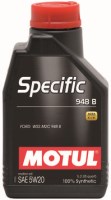 Купить моторне мастило Motul Specific 948B 5W-20 1L: цена от 496 грн.