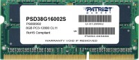 Купити оперативна пам'ять Patriot Memory Signature SO-DIMM DDR3 1x8Gb (PSD38G16002S) за ціною від 490 грн.