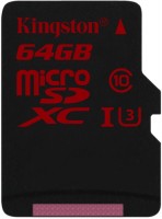 Купити карта пам'яті Kingston microSD UHS-I U3 (microSDXC UHS-I U3 64Gb) за ціною від 314 грн.