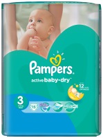 Купити підгузки Pampers Active Baby-Dry 3 (/ 15 pcs) за ціною від 112 грн.