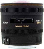 Купити об'єктив Sigma 4.5mm f/2.8 AF HSM EX DC Circular Fisheye  за ціною від 25669 грн.
