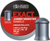 Купить пули и патроны JSB Exact Jumbo Monster 5.5 mm 1.64 g 200 pcs  по цене от 396 грн.