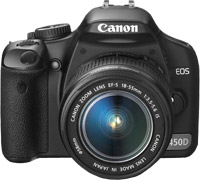 Купить фотоаппарат Canon EOS 450D kit по цене от 22670 грн.