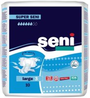 Купить подгузники Seni Super L (/ 10 pcs) по цене от 295 грн.