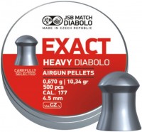 Купити кулі й патрони JSB Exact Heavy Diabolo 4.5 mm 0.67 g 500 pcs  за ціною від 645 грн.
