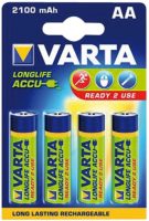 Купить акумулятор / батарейка Varta LongLife 4xAA 2100 mAh: цена от 409 грн.