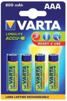 Купить аккумулятор / батарейка Varta LongLife 4xAAA 800 mAh  по цене от 299 грн.