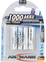 Купить акумулятор / батарейка Ansmann 4xAAA 1000 mAh: цена от 429 грн.