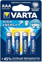 Купить аккумулятор / батарейка Varta High Energy 4xAAA  по цене от 160 грн.