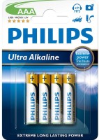 Купити акумулятор / батарейка Philips Ultra Alkaline 4xAAA  за ціною від 99 грн.
