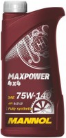 Купить трансмиссионное масло Mannol Maxpower 4x4 75W-140 1L: цена от 373 грн.