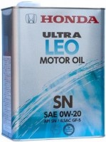 Купити моторне мастило Honda Ultra LEO 0W-20 SN 4L  за ціною від 2068 грн.