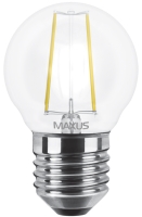 Купити лампочка Maxus 1-LED-545 G45 FM 4W 3000K E27  за ціною від 62 грн.