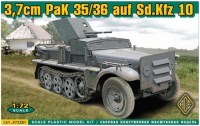 Купить сборная модель Ace 37mm PaK 35/36 auf Sd.Kfz 10 (1:72)  по цене от 389 грн.