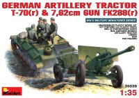 Купить сборная модель MiniArt Artillery Tractor T-70(r) and 7.62cm Gun FK288(r) (1:35)  по цене от 1757 грн.