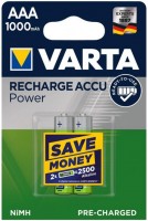 Купити акумулятор / батарейка Varta Rechargeable Accu 2xAAA 1000 mAh  за ціною від 369 грн.