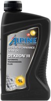 Купить трансмиссионное масло Alpine ATF Dexron III 1L  по цене от 311 грн.